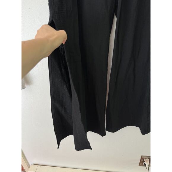 NWT Mr. Buho Black Flowy Smocked High Rise Wide Leg Crochet Beach Pants Large - Picture 8 of 10